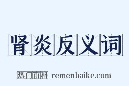 肾炎反义词是什么意思的图片